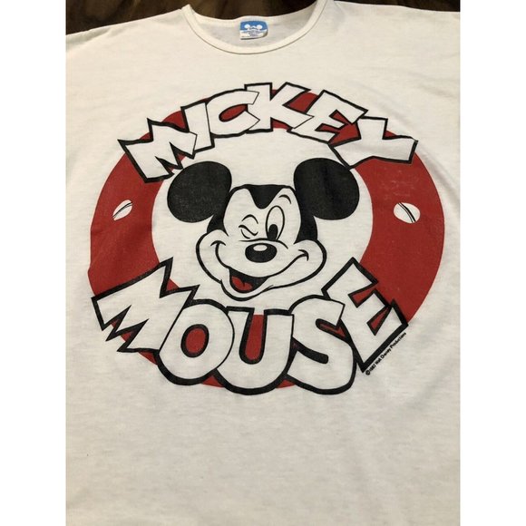 Vintage Walt Disney Mickey Mouse  Sleeveless Shirt Women’s Small 1982 Blue Tag - Picture 2 of 5